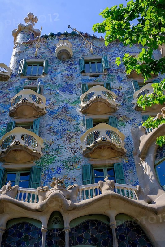 Casa Batlló by Antoni Gaudi, Modernisme, Barcelona, Catalonia, Spain