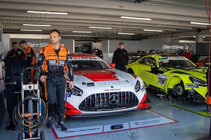 10 May 2024, Hockenheimring Germany : Free practice of the International GT Open. Picture: Mercedes in the pit lane (Getspeed Performance racing team)