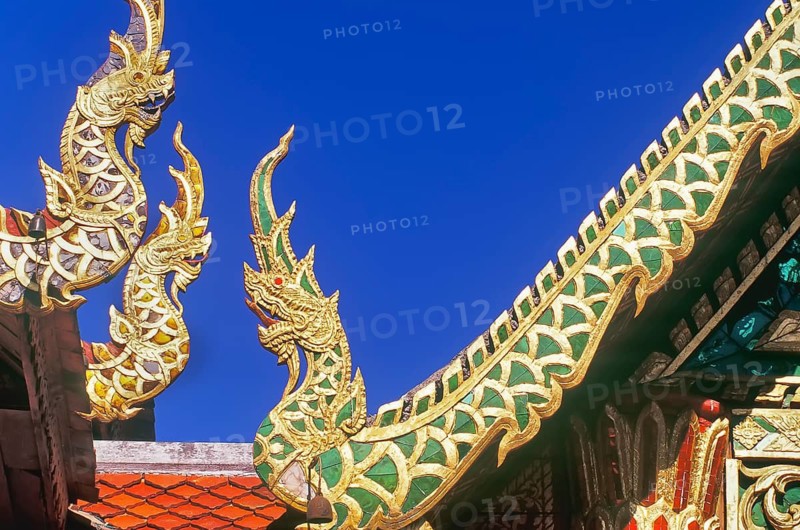 Roof detail, Wat Phra That Doi Suthep temple, Chiang Mai, Thailand, Asia