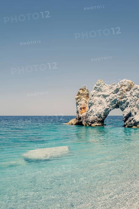 Greek island Skiathos with the beautiful beach called Lalaria, Greece