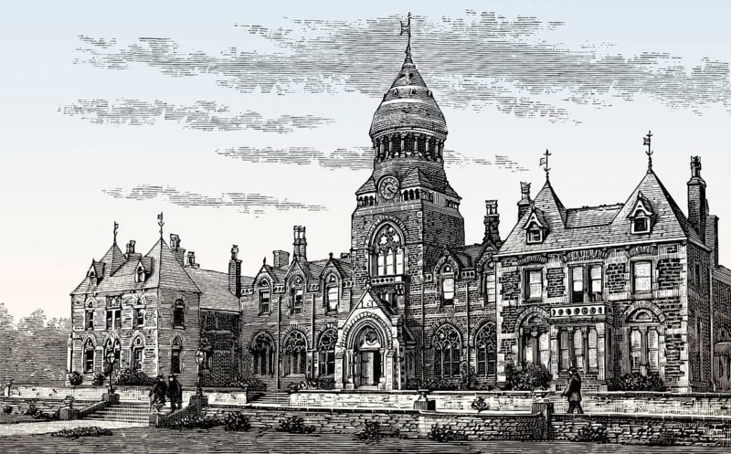 Theological Institution, Headingley Hinsley Hall, Headingley Lane, Leeds, England, 19th century