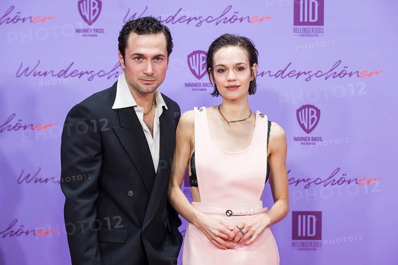 Samuel Schneider and Emilia Schuele at the premiere of the film Wunderschöner at Berlin's Zoo Palast on 4 February 2025