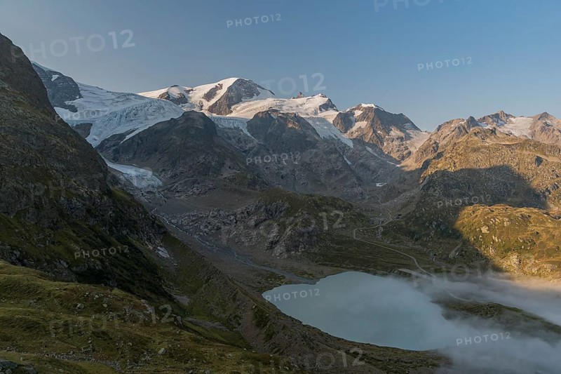 View from the Sustenpass High Alpine Road, close to the lake Steinsee