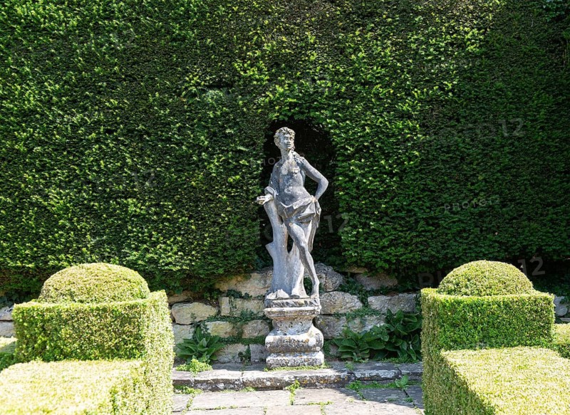 Italianate gardens designed by Harold Ainsworth Peto, Iford Manor, Wiltshire, England, UK
