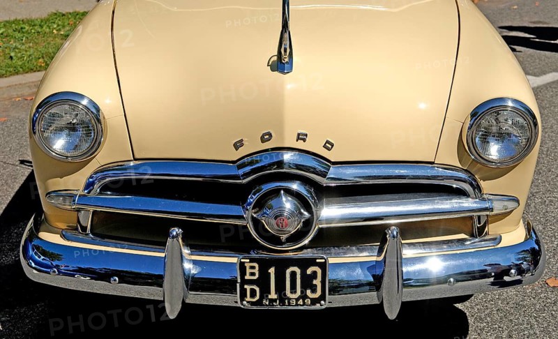 Detail, Ford 1949 at a classic car show, Belvidere, New Jersey, USA