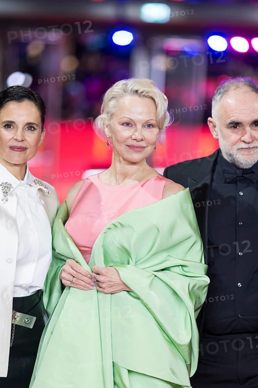 Elena Anaya, Pamela Anderson and Karim Ainouz on the Red Carpet in front of the premiere of Rosebush Pruning at the Berlinale at the Theater am Potsdamer Platz on 14.02.2026. The 76th Berlin International Film Festival will take place from February 12 to 22, 2026