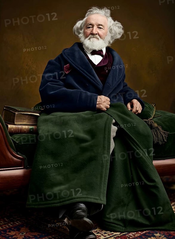 Portrait of Leopold von Ranke, historian, historical figure, historical illustration, digitally edited
