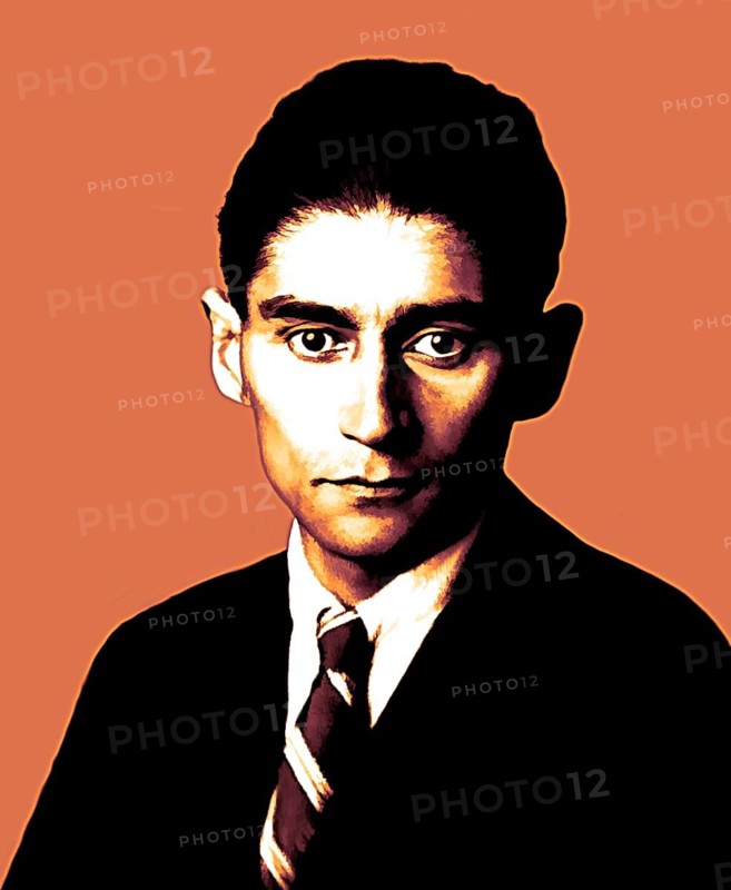 Portrait of Franz Kafka, 1883 – 1924, German-speaking Bohemian novelist, digitally edited according to a photograph taken 1923