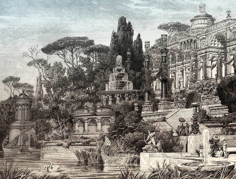 Luxurious villa in ancient Rome