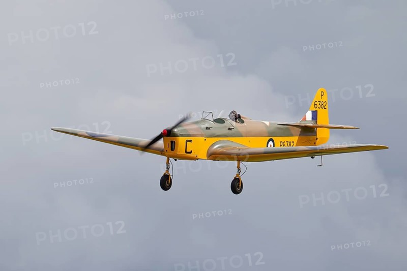 Miles M14A Magister aircraft in RAF Royal air force colours flying, England, United Kingdom