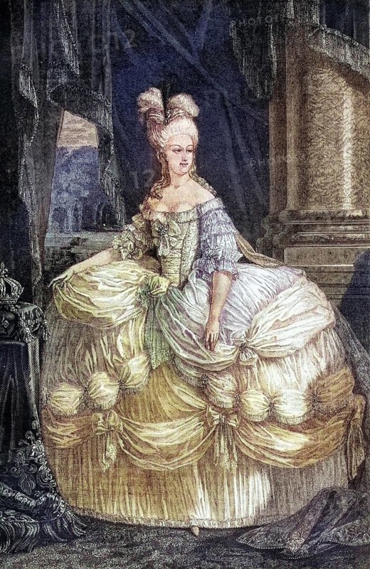 Marie-Antoinette (born 2 November 1755 in Vienna, died 16 October 1793 in Paris) was born Archduchess Maria Antonia of Austria. She became Dauphine of France on 16 May 1770 through her marriage to the heir to the throne Louis August, Historical, digitally restored reproduction from a 19th century original, Record date not stated
