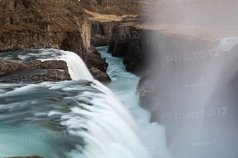 Gullfoss (Golden Falls is a waterfall located in the canyon of the Hvítá river in southwest Iceland