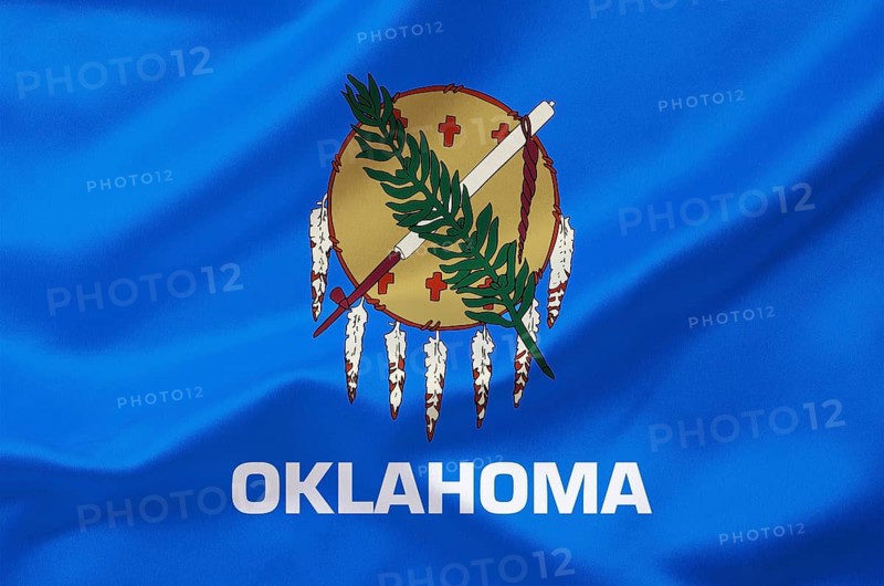 The flag of Oklahoma, USA, Studio