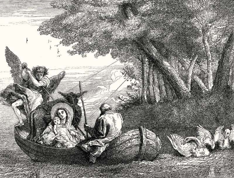 The flight to egypt, Giovanni Battista Tiepolo, 18th century