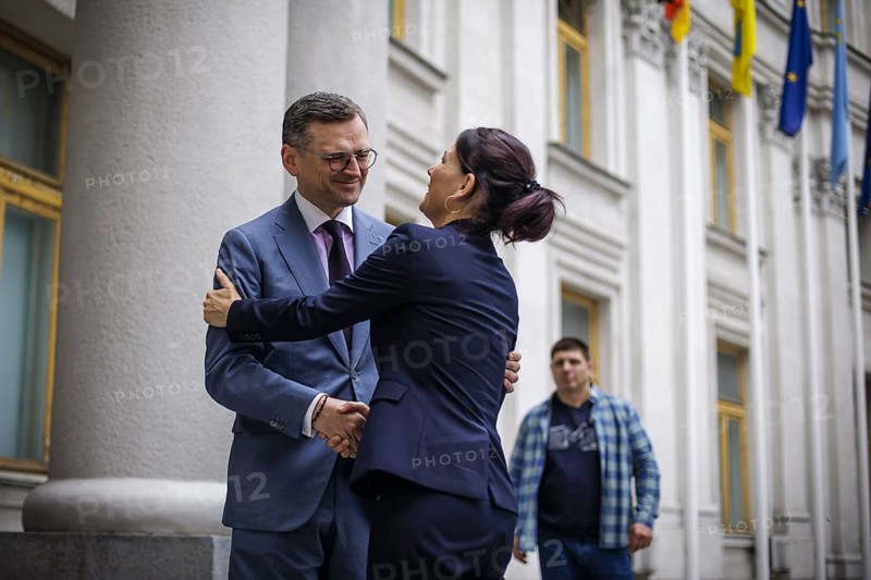 Annalena Bärbock (Alliance 90/The Greens), Federal Foreign Minister, meets Dmytro Kuleba, Foreign Minister of Ukraine. Kyiv, 21.05.2024. Photographed on behalf of the Federal Foreign Office