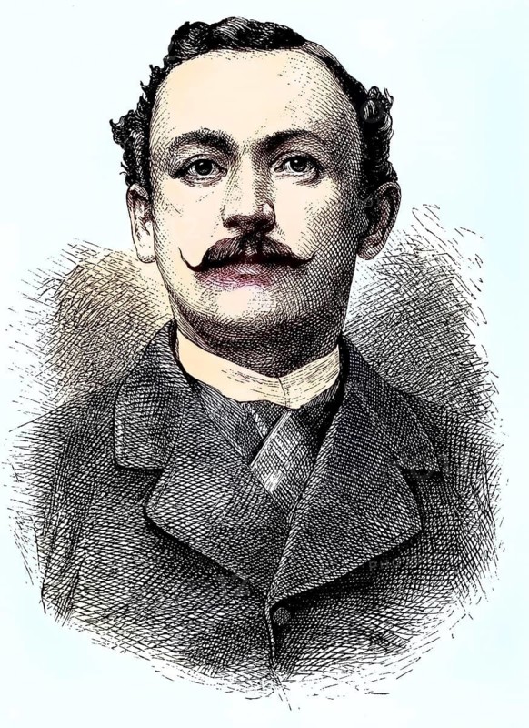 Hermann von Wissmann, 1853, 1905, a German explorer of Africa, c. 1885, Historical, digitally restored reproduction from a 19th century original, a German explorer of Africa, c. 1885, Historical, digitally restored reproduction from a 19th century original