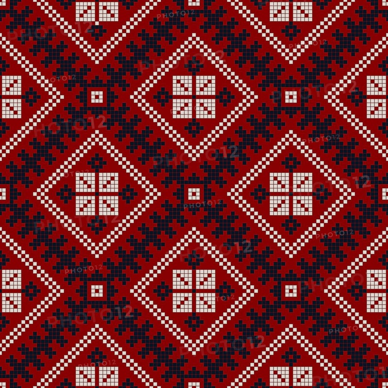 Traditional Latvian embroidery seamless pattern, vector illustration