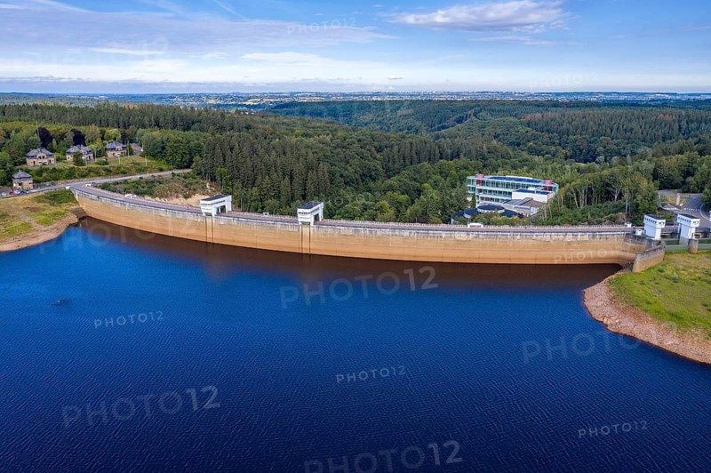 The Weser Dam, the most important drinking water reservoir in Belgium, near Eupen, Wallonia, Belgium