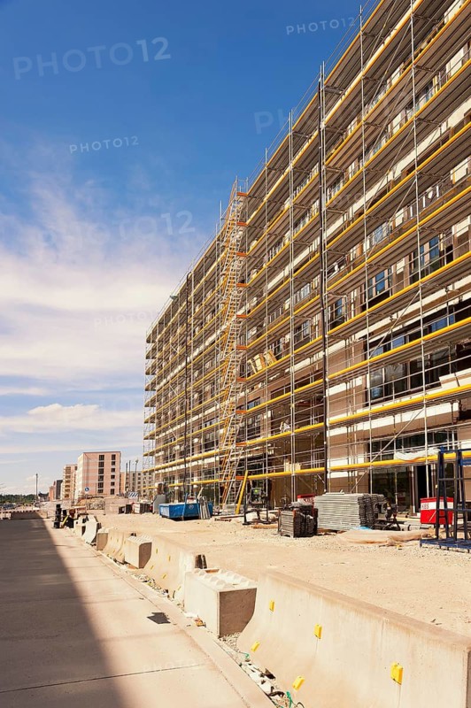New development area Freiham, Munich West, new district, 350 hectares, construction sites, new buildings, Munich, Bavaria