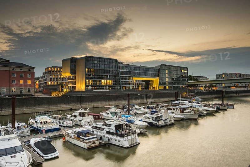 Marina, Microsoft Building, RheinauArtOffice, Rheinauhafen, Cologne, North Rhine-Westphalia, Germany
