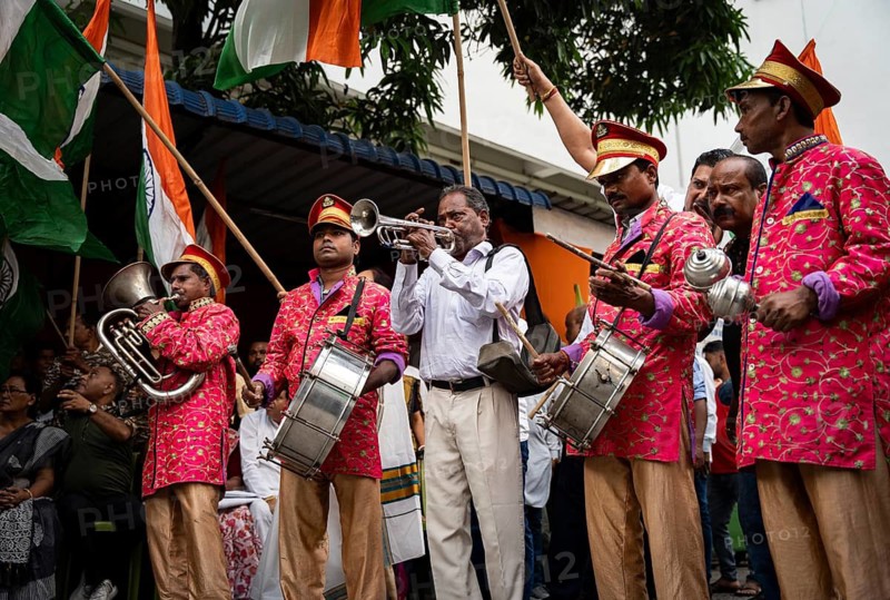 Members of Indian National Congress celebrate after Indian armed forces carried out Operation Sindoor, missile strikes hitting terrorists hideouts in Pakistan and PoK, in Guwahati, May 9, 2025
