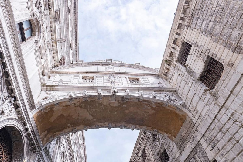Mesmerizing architecture of Venice, Italy, as intricate details and historical charm blend seamlessly in this captivating perspective of a Venetian masterpiece