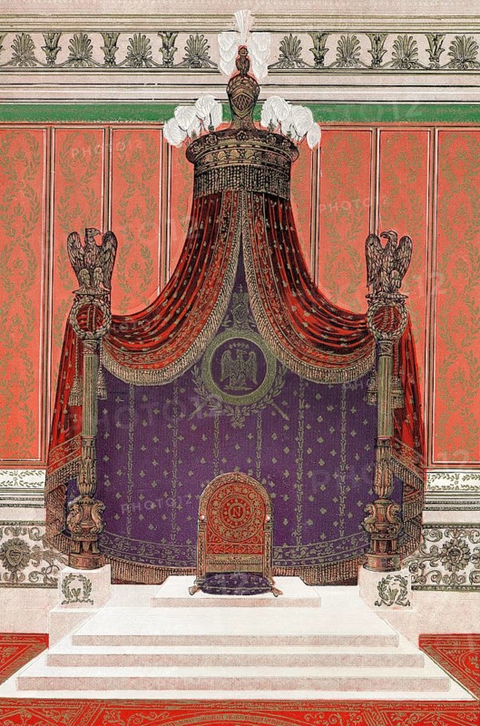 Napoleon's Imperial Throne, Design of Pierre François Léonard Fontaine (1762-1853), Napoleons Kaiserthron