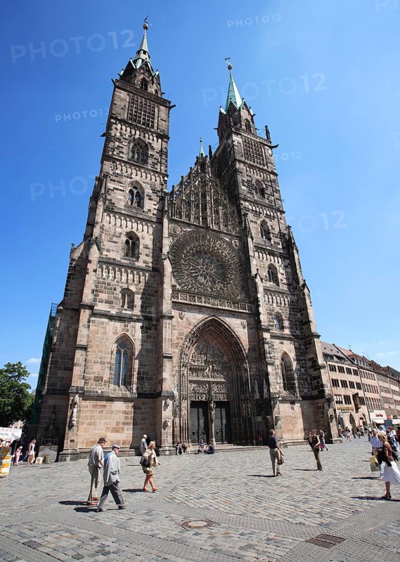 Protestant St. Lawrence Church, west façade, Nuremberg, Middle Franconia, Bavaria, Germany
