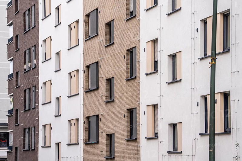 New residential buildings, rental flat, in the city centre, Düsseldorf, Worringer Straße, North Rhine-Westphalia, Germany