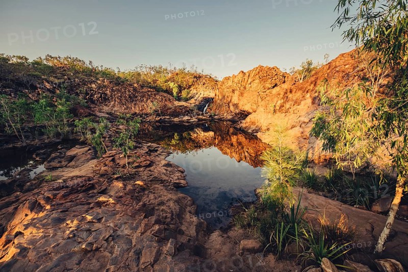 Sunrise Edith Falls in northern Australia, Australia