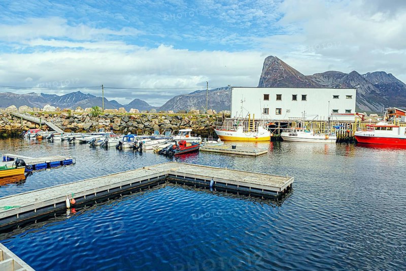 Rodsand harbour on the island of Senja in Norway