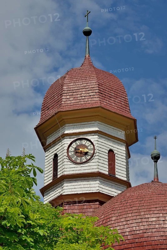 Onion dome of the pilgrimage church of St. Bartholomew on lake Königssee, Upper Bavaria, Bavaria, Germany
