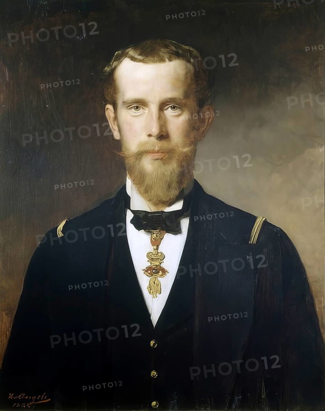 Portrait of Prince Rudolf, Crown Prince of Austria and Hungary, Rudolf Franz Karl Joseph (21 August 1858 to 30 January 1889), Painting by Heinrich von Angeli, Austrian painter, Historical, digitally restored reproduction from a 19th century original, Record date not stated