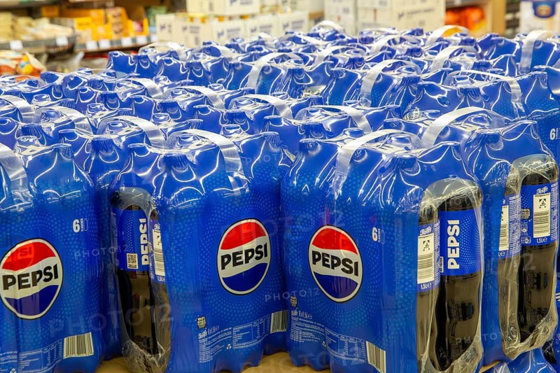 February 2024: Pepsi bottles in the supermarket