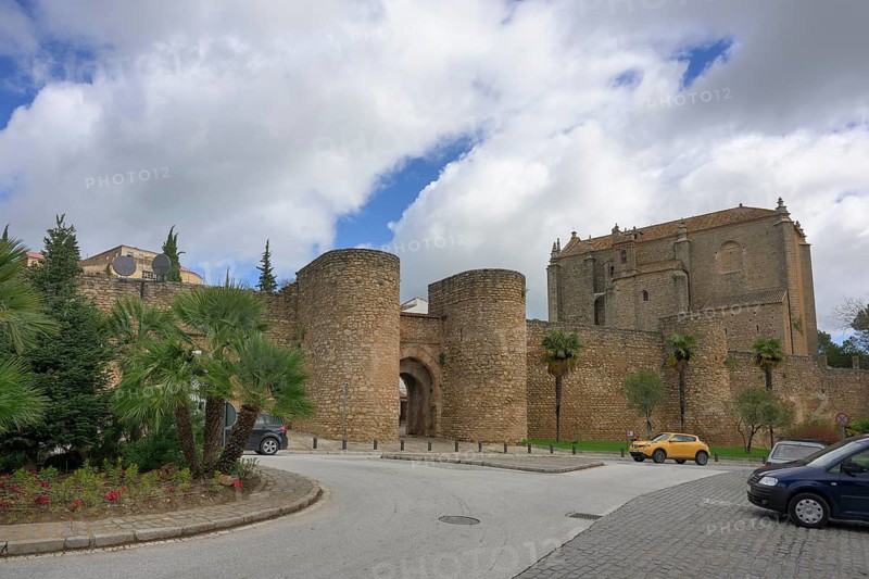 Puerta de Almocábar, city wall with city gate, Ronda, Malaga, Spain