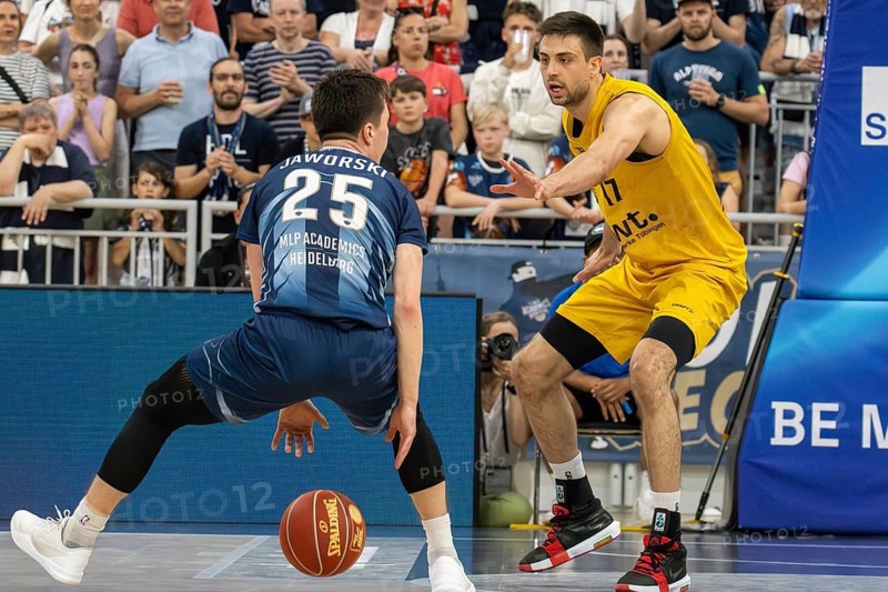12.05.2024, easy Credit BBL, German Basketball League, Matchday 32: MLP Academics Heidelberg against Tigers Tübingen (final score 93:78) . On the ball: Justin Jaworski (25, Academics Heidelberg)
