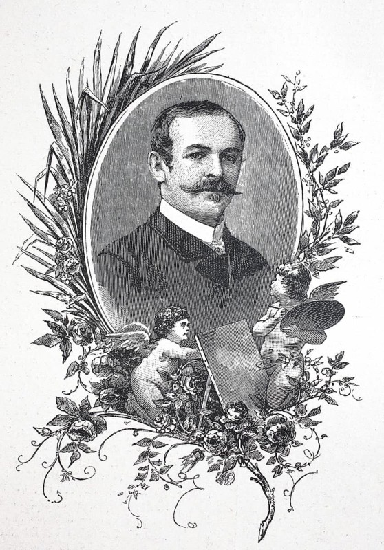 August Johann Holmberg, 1 August 1851 - 7 October 1911, German sculptor and painter. From 1900 he was director of the Neue Pinakothek, digital reproduction of an original from the 19th century, historical