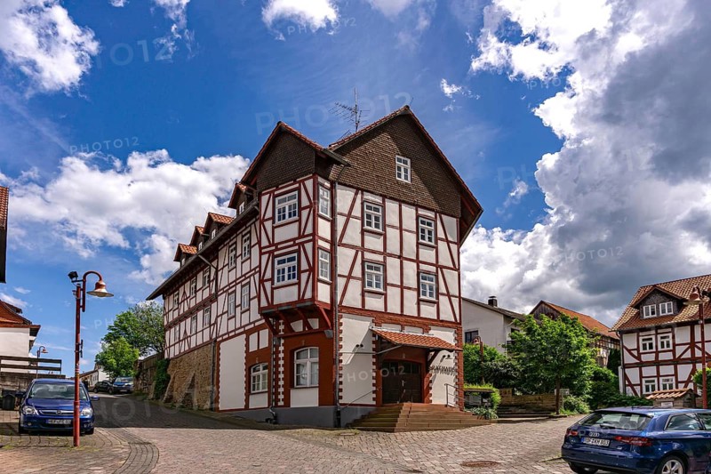 The town hall in Nentershausen, Hesse, Germany