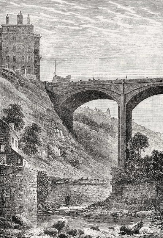 The Dean Bridge, Edinburgh, Scotland, 19th century