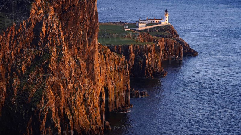 Scotland, Great Britain, Europe, Isle of Skye, Neist Point, lighthouse, Nest Point Lighthouse