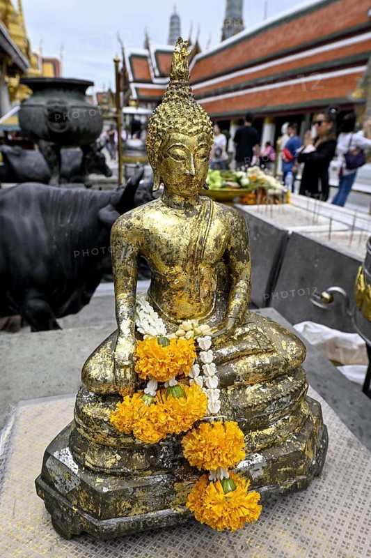 Buddha statue in Wat Phra Kaew, Temple of the Emerald Buddha, Bangkok, Thailand