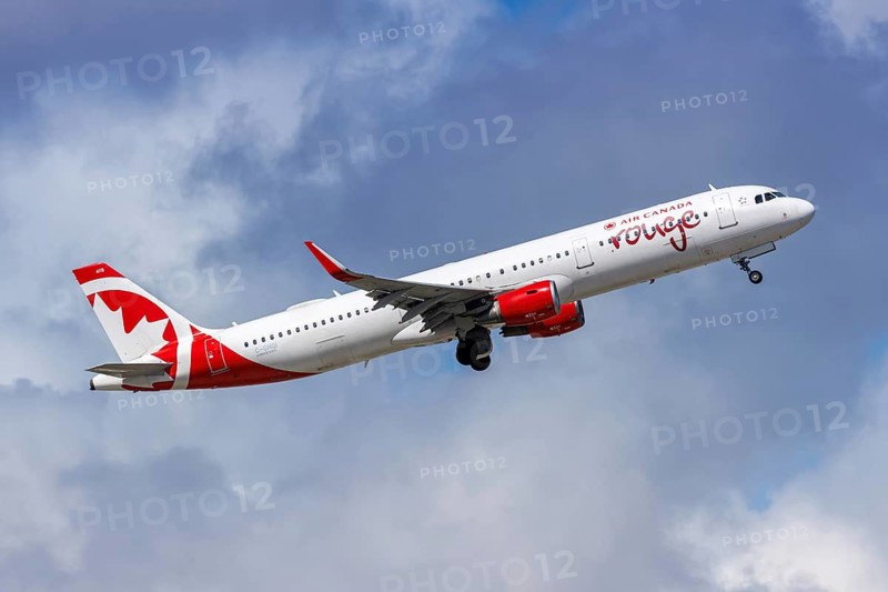 An Air Canada Rouge Airbus A321 aircraft with the registration C-GHQI at Miami Airport, USA