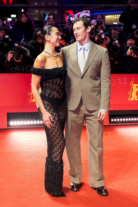 Dua Lipa and Callum Turner on the Red Carpet in front of the premiere of Rosebush Pruning at the Berlinale at the Theater am Potsdamer Platz on 14.02.2026. The 76th Berlin International Film Festival will take place from February 12 to 22, 2026