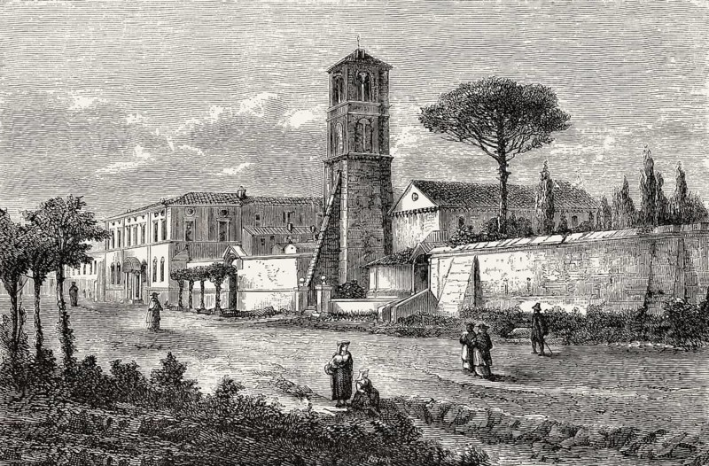 The church of Saint Agnes Outside the Walls, Rome, Italy, 19th Century