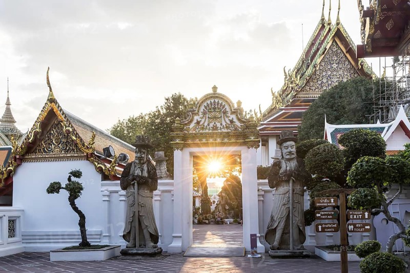 Wat Pho Temple is Bangkok's oldest Buddhist monastery near the Grand Palace. Bangkok, Thailand
