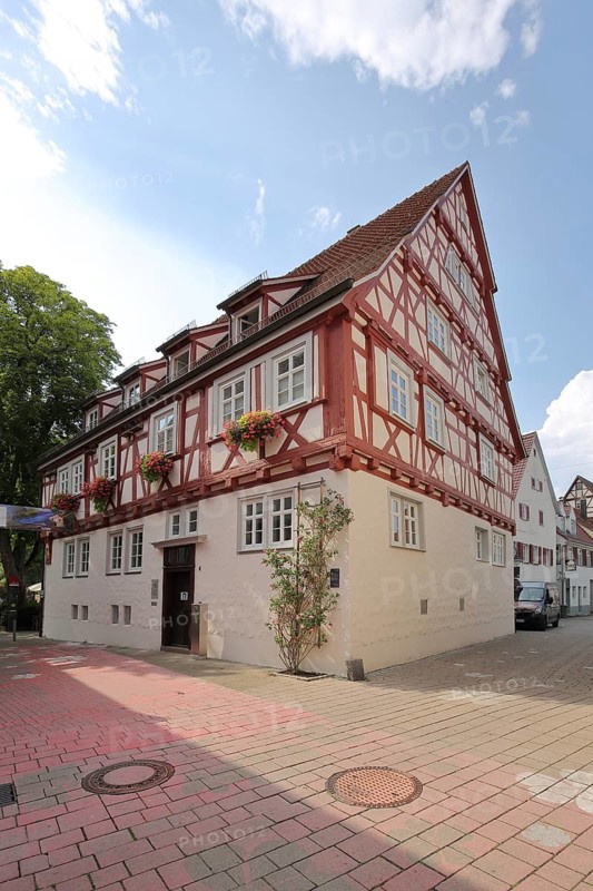Historic half-timbered house and former bath house, Nagold Valley, Northern Black Forest, Black Forest, Baden-Württemberg, Germany
