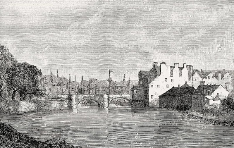 Old Bridge of Leith, Leith, Edinburgh, Scotland, 19th century