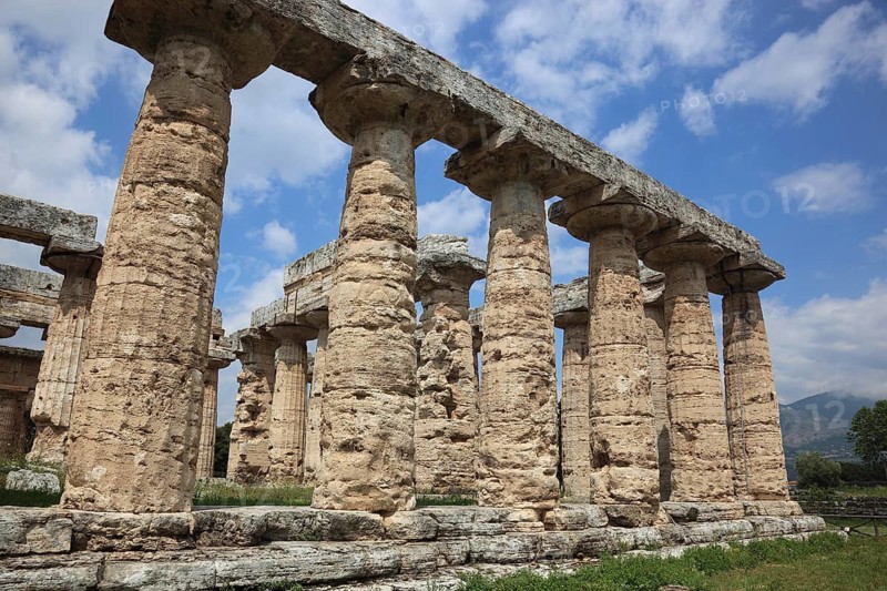 The Basilica, Temple of Hera, in Paestum, Campania, Italy