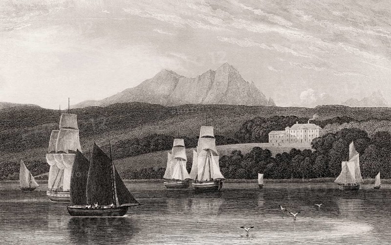 Mount Stuart House, Isle of Bute, 19th century, from Modern Athens by Th. H. Shepherd