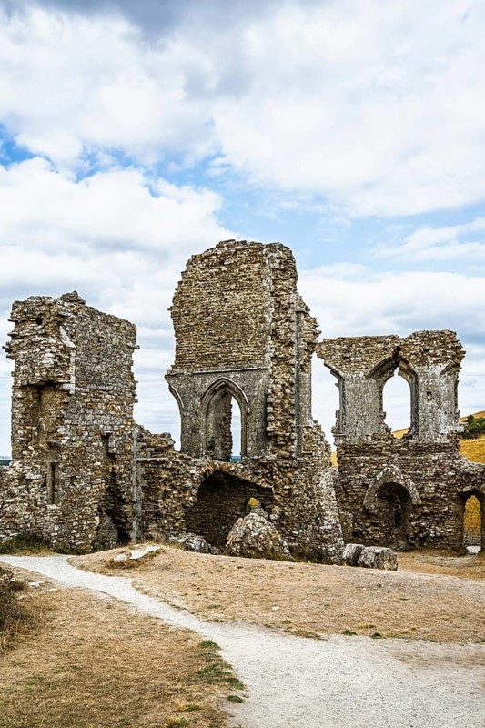Ruins of Corfe Castle, Wareham, Dorset, England, United Kingdom